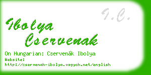 ibolya cservenak business card