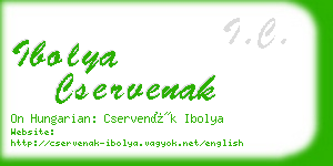 ibolya cservenak business card